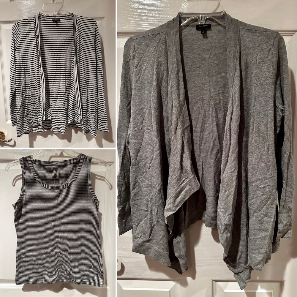 Lot of 3 - Talbots cardigans (small P) and tank top (small)